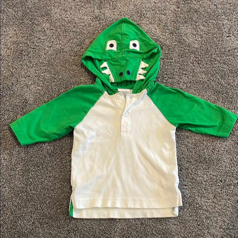 Florence Eiseman infant & toddler boy alligator hood lightweight shirt